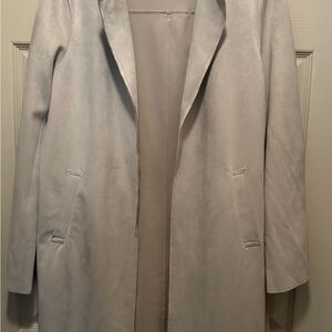 Tahari Chic Women's Light Gray Trench Coat